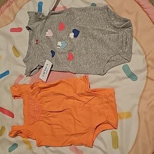 12m NWT Carter's romper set of 2